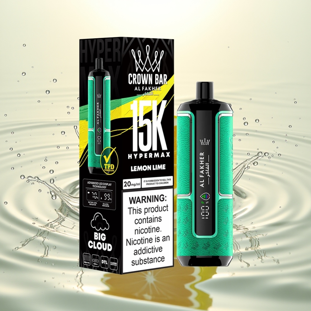 Al Fakher Crown Bar 15K Hypermax 22ml 600mAh Type-C Λεμονι-Λαϊμα