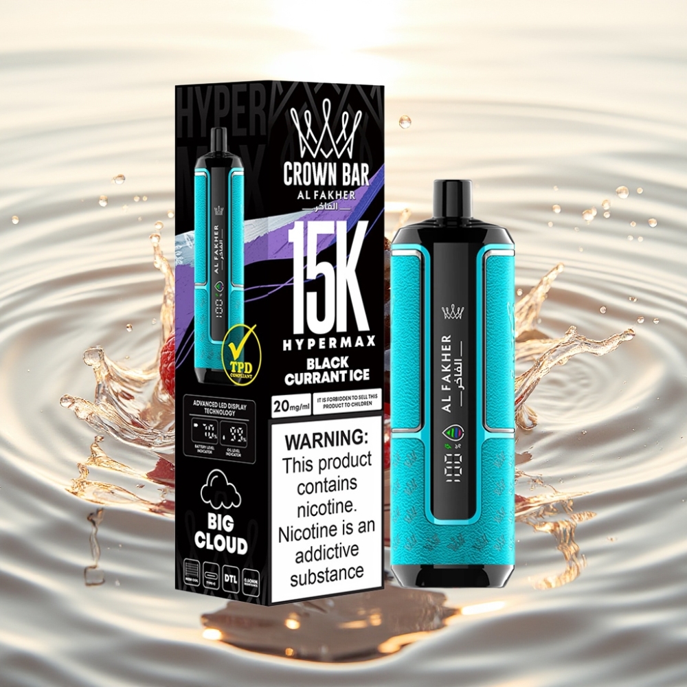 Al Fakher Crown Bar 15K Hypermax 22ml 600mAh Type-C Φραγκοστάφυλο Πάγος