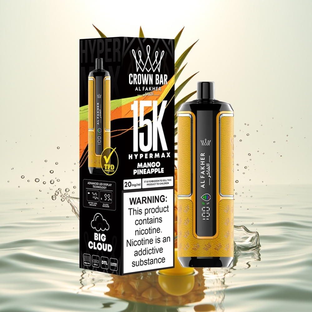 Al Fakher Crown Bar 15K Hypermax 22ml 600mAh Type-C Mango Ananas
