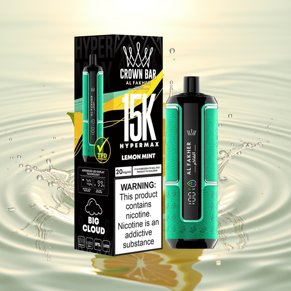 Al Fakher Crown Bar 15K Hypermax 22ml 6mg Λεμονομίντα