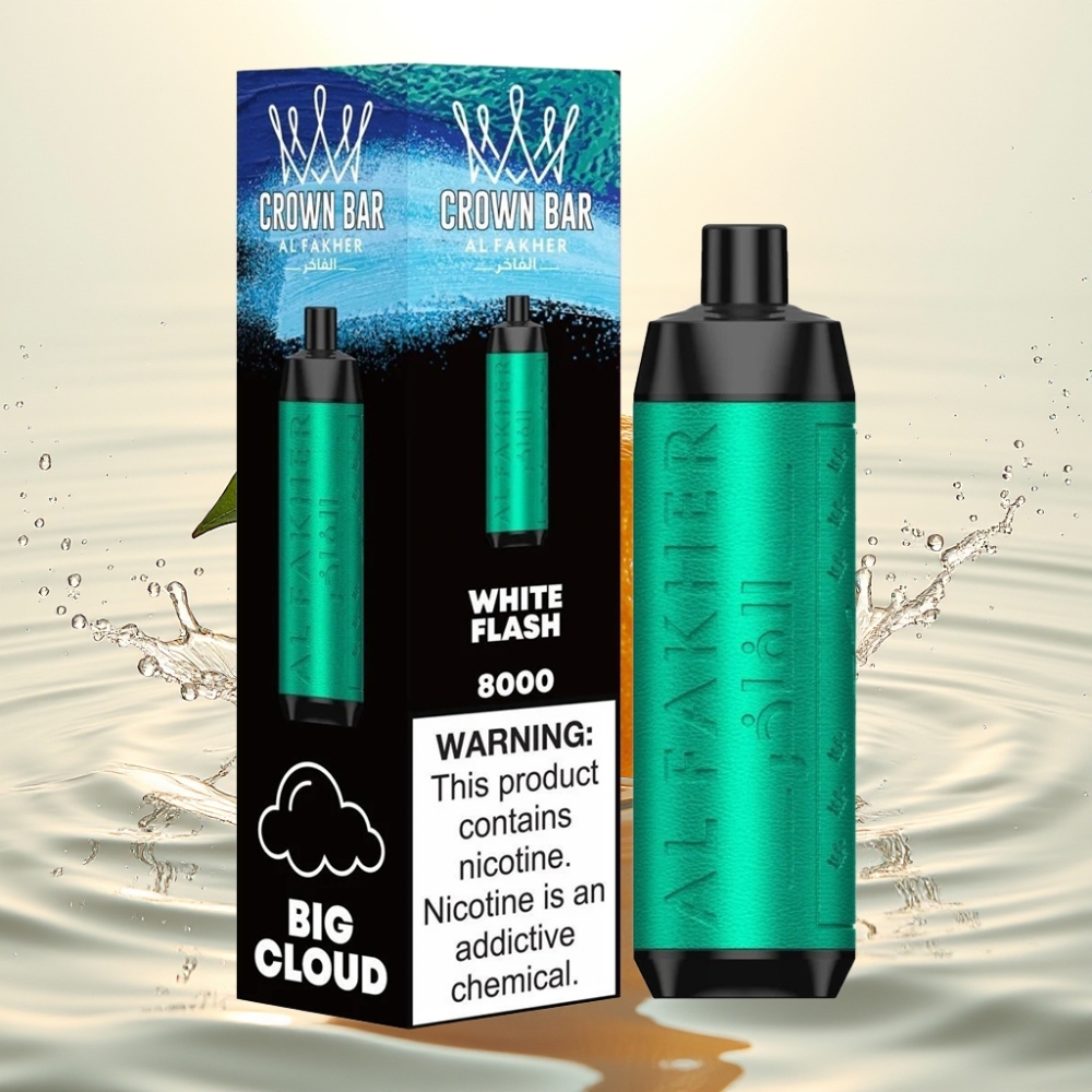 Al Fakher Crown Bar 8000 Κρύσταλλος Απορροφητικός 600mAh 18ml 5mg Λευκή Λάμψη