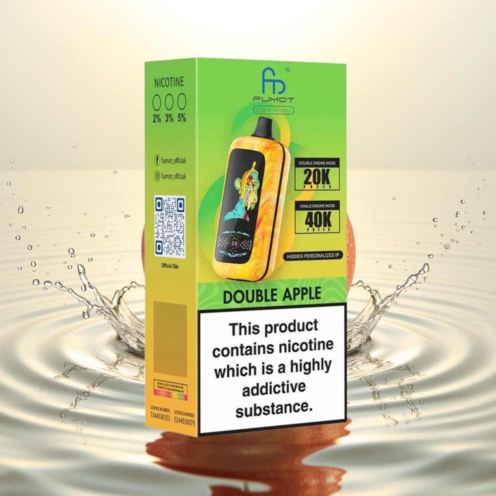 Fumot Digital Monkey 40000 Puffs Dual Engine Dual Mesh 850mAh Type-C Διπλό Μήλο