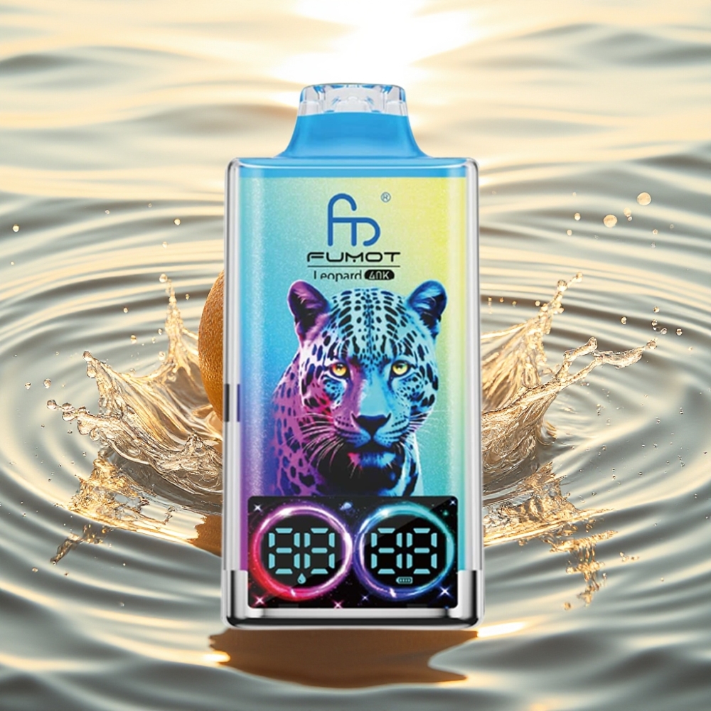 Fumot Leopard 40000 Puffs 5% Nicotine 700mAh Dual Mesh Type-C Μαύρος Δράκος Πάγος