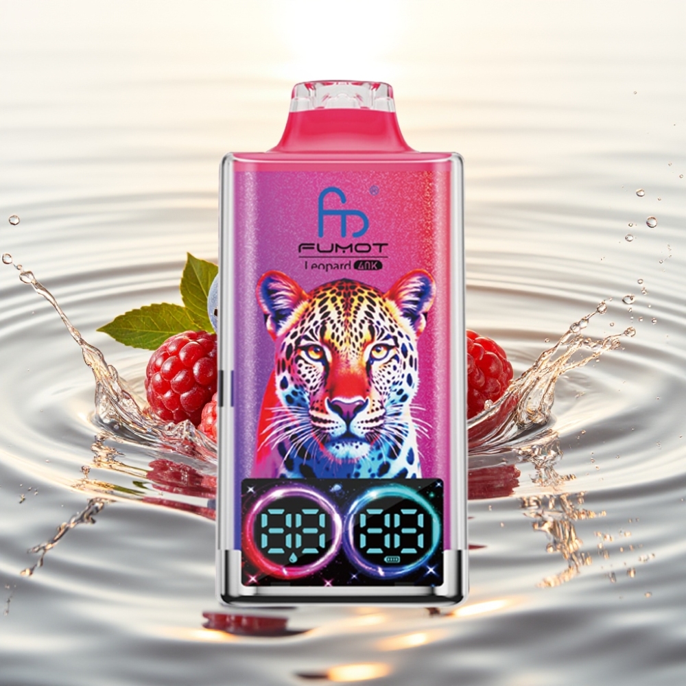 Fumot Leopard 40000 Puffs 700mAh Dual Mesh Type-C Digital Display Μπλε Βατόμουρο Κεράσι Κράνμπερι