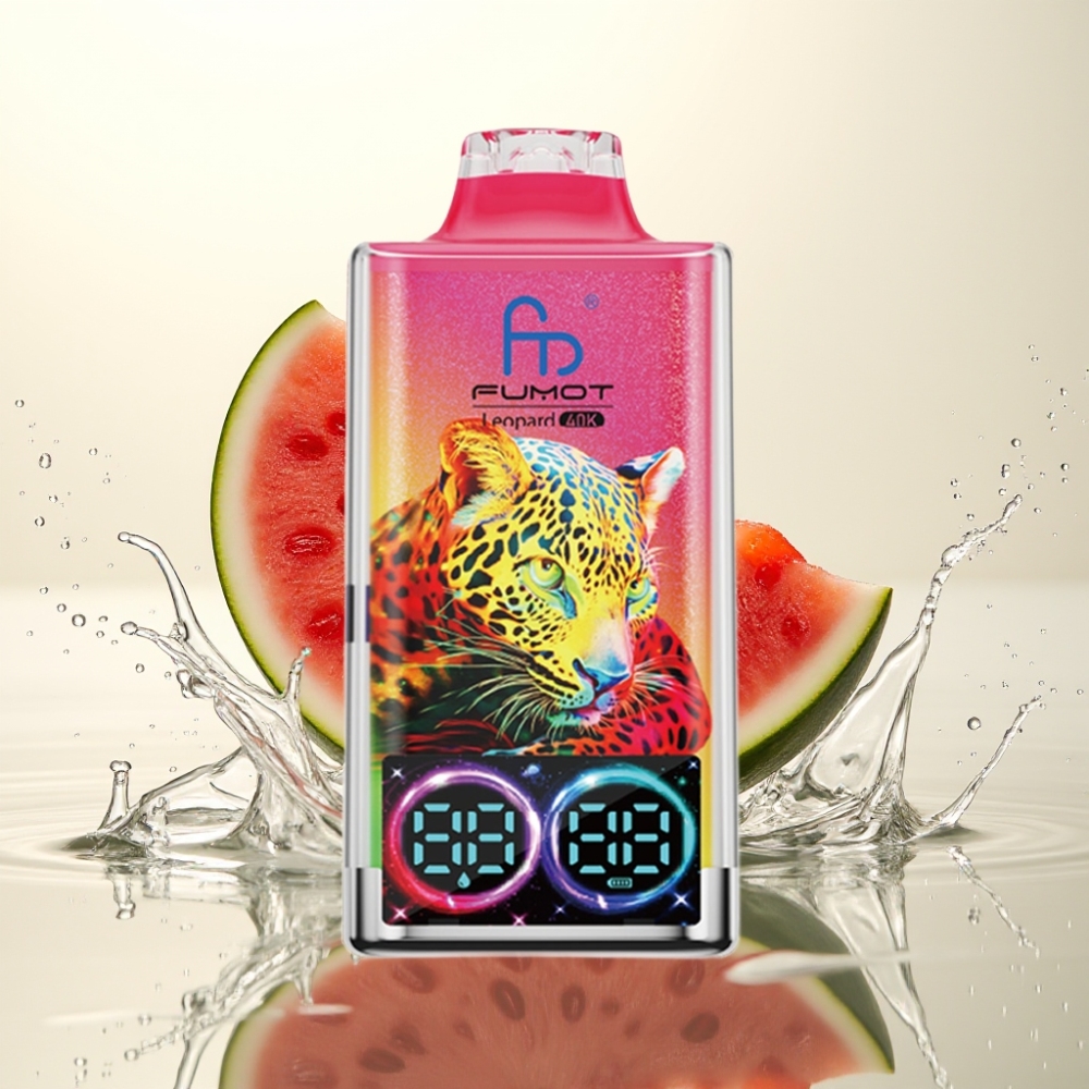 Fumot Leopard 40K Puffs 5% Nicotine 700mAh Dual Mesh Strawberry Watermelon (Φράουλα Καρπούζι)