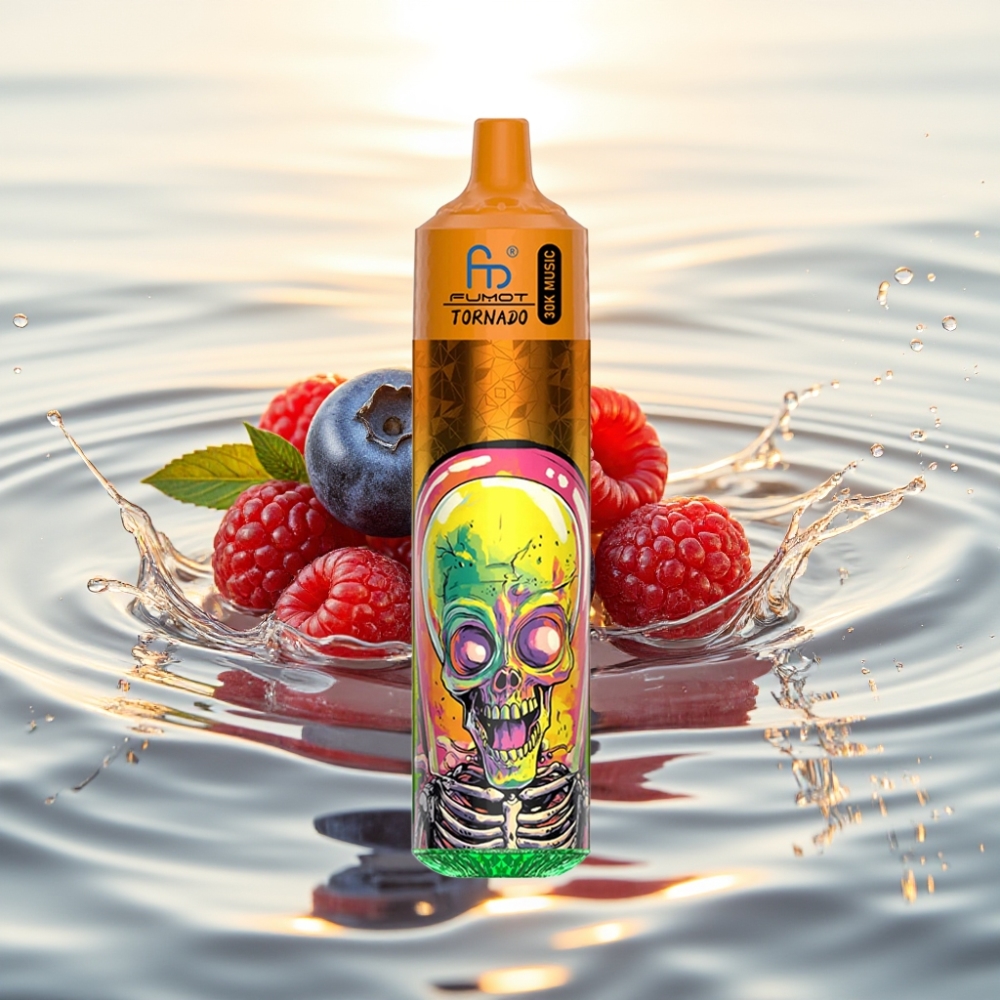 Fumot RandM Tornado 30000 Puffs 30mL 5% 1.0Ohm Blueberry Raspberry (Μπλε βατόμουρο Φράουλα)
