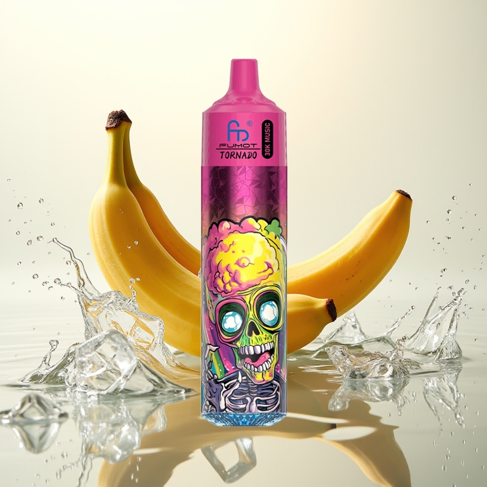 Fumot RandM Tornado 30000 Puffs 30mL 5% 1.0Ohm LED Πάγος Μπανάνα
