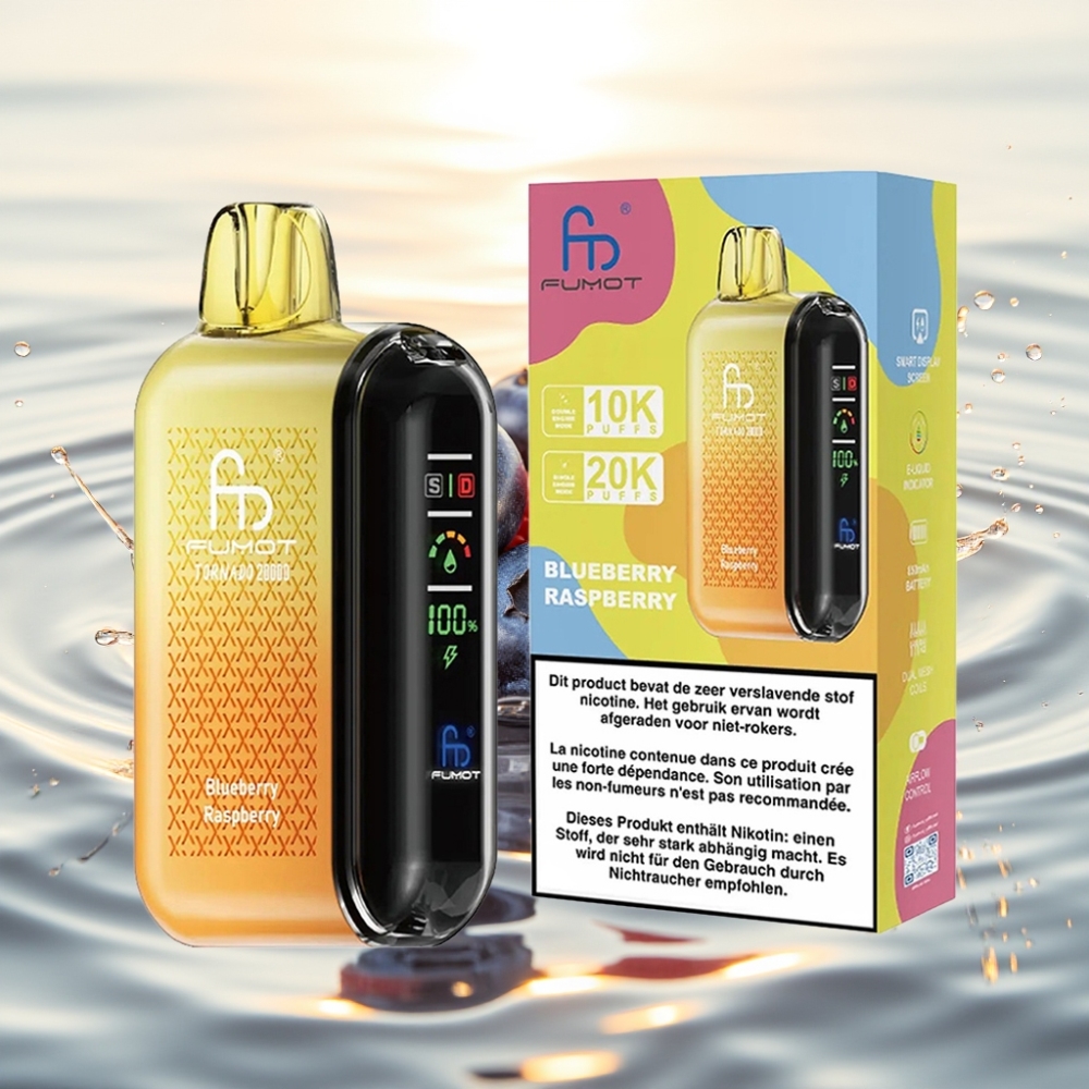 Fumot Tornado 20000 Puffs Dual Mesh 20ml 850mAh Μπλε Βατόμουρο
