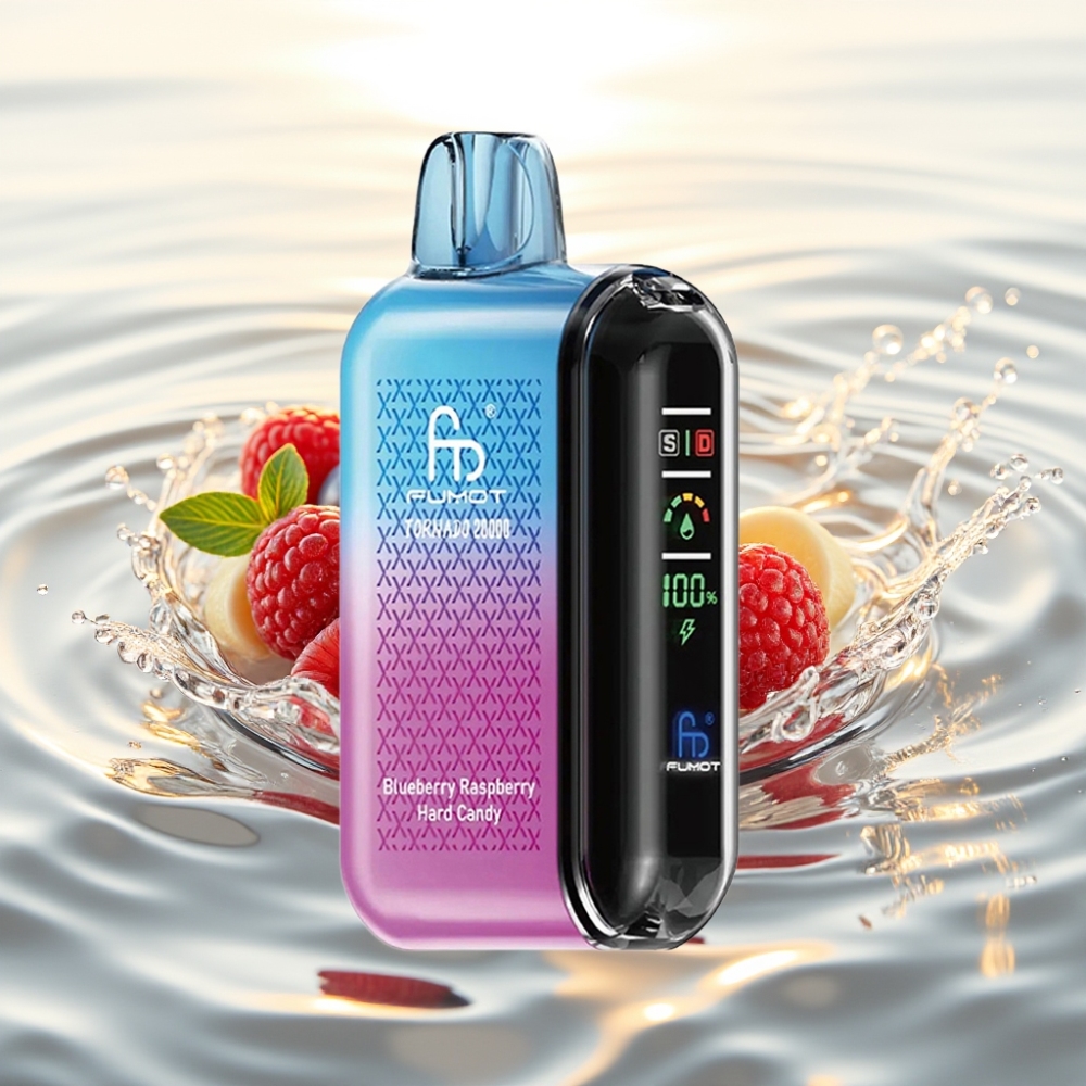 Fumot Tornado 20000 Puffs Dual Mesh 20ml 850mAh Μπλε Βατόμουρο Σκληρό Καραμέλα