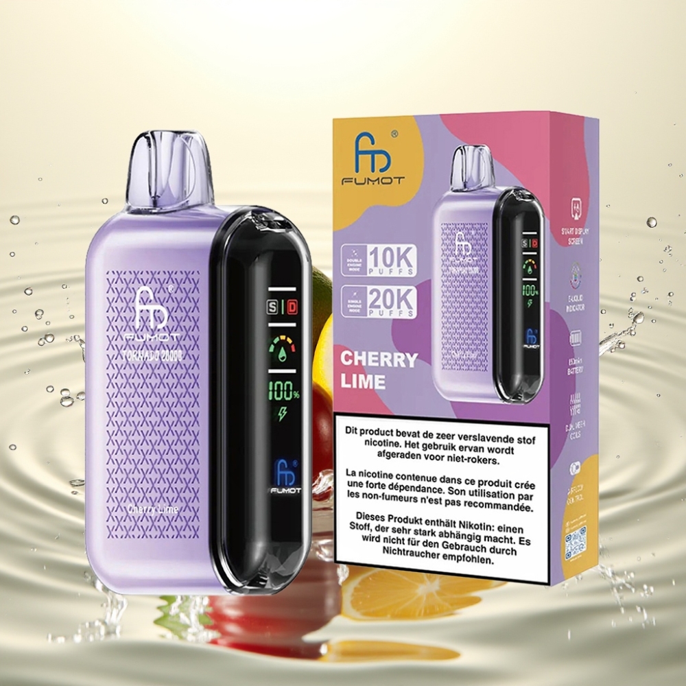 Fumot Tornado 20000 Puffs Dual Mesh 20ml 850mAh Κεράσι Λάιμ