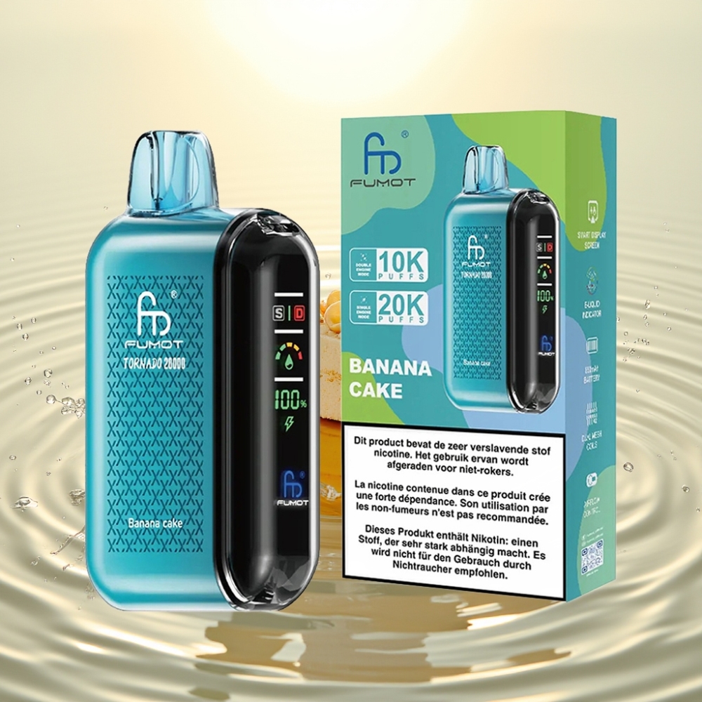 Fumot Tornado 20000 Puffs Dual Mesh 20ml 850mAh Banano Pita