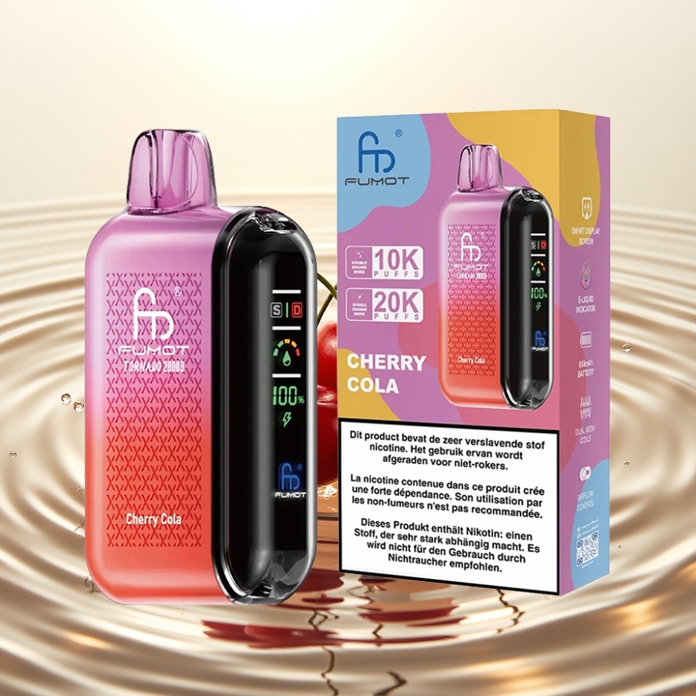 Fumot Tornado 20000 Puffs Dual Mesh 20ml 850mAh Kερασόλα