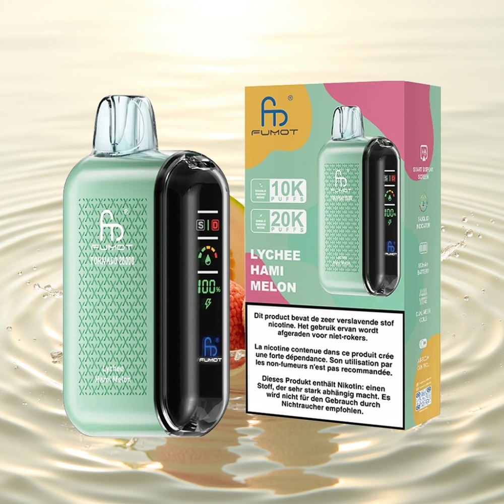 Fumot Tornado 20000 Puffs Dual Mesh Coil 20ml 850mAh Λυχία Χαμι Πεπόνι