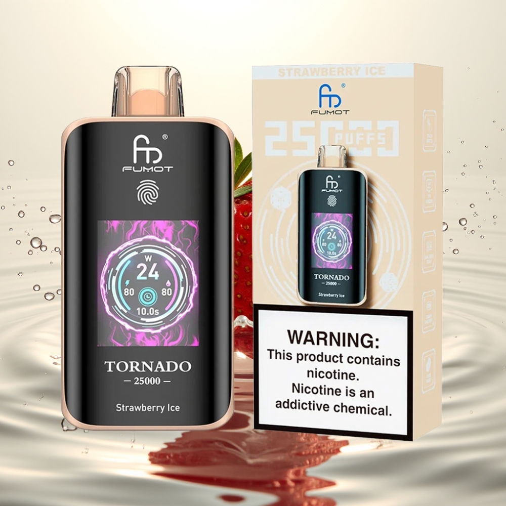Fumot Tornado 25000 Puffs 700mAh HD Screen Φράουλα Πάγος