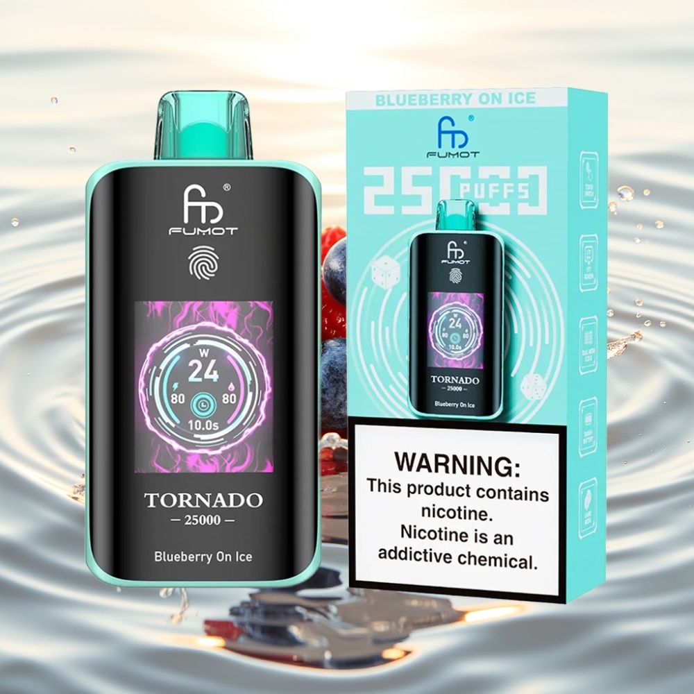 Fumot Tornado 25000 Puffs HD 20ml 700mAh Type-C Βατόμουρο Στο Πάγο