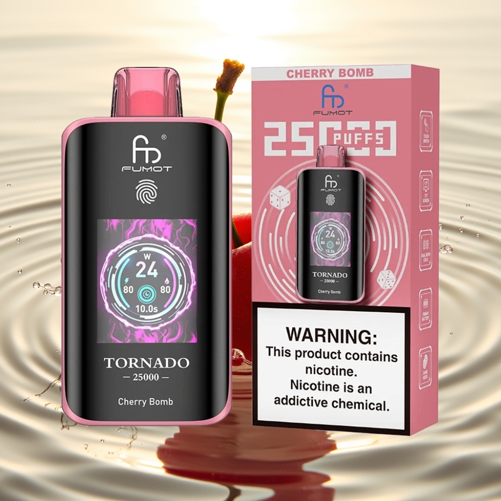 Fumot Tornado 25000 Puffs HD Screen 700mAh 20ml Κεράσι Βόμβα