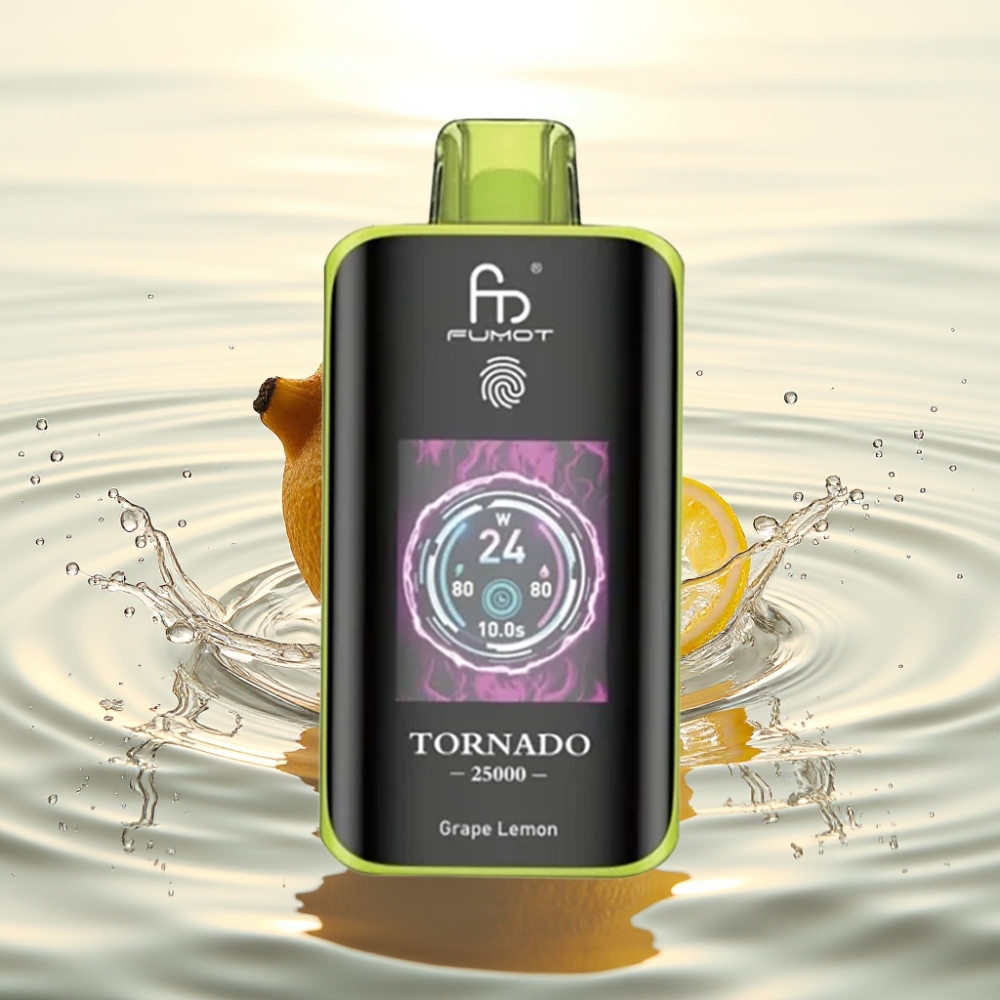 Fumot Tornado 25000 Puffs HD Screen 700mAh 20ml σταφύλι-λεμόνι