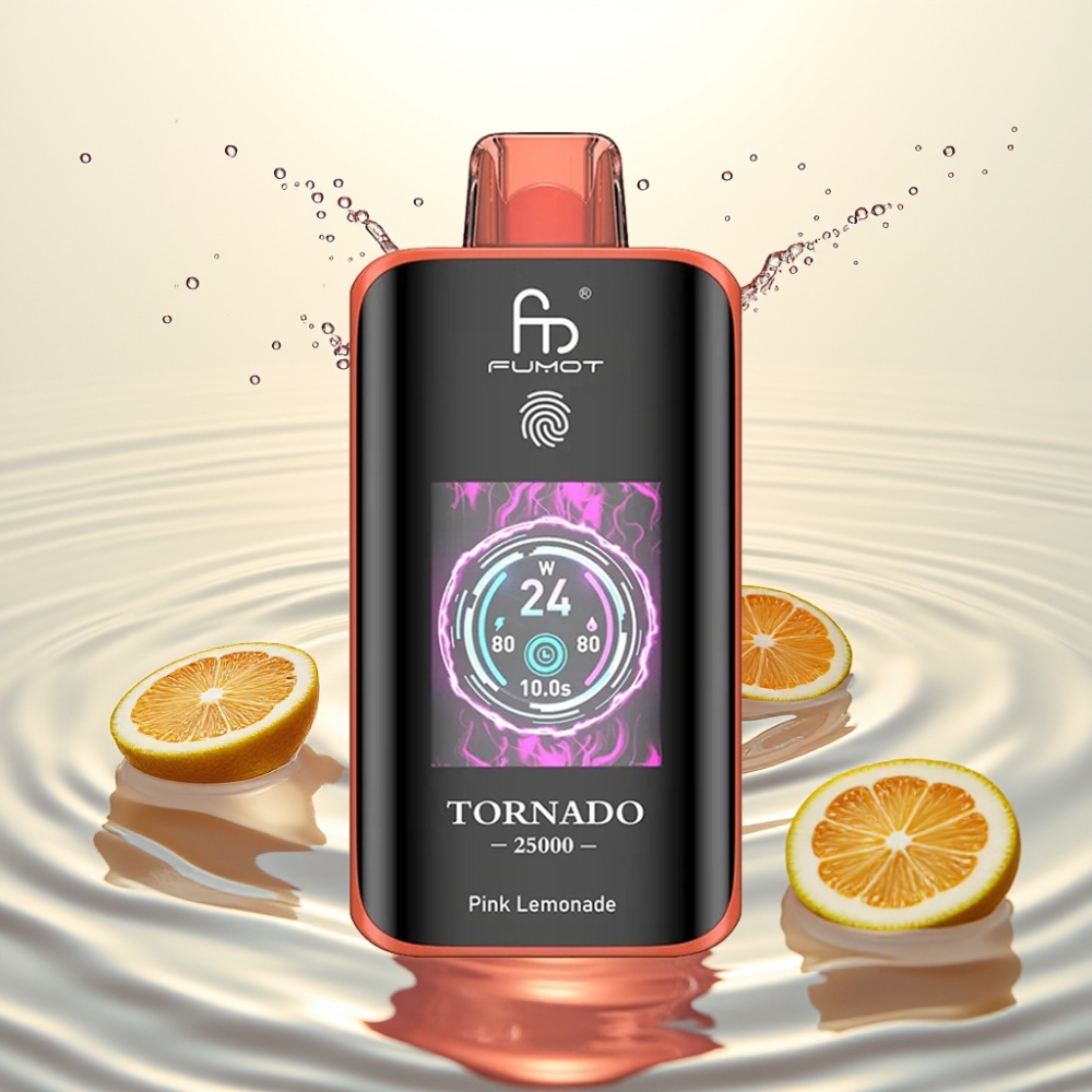 Fumot Tornado 25000 Puffs HD Screen 700mAh 20ml Ροζ Λεμονάδα