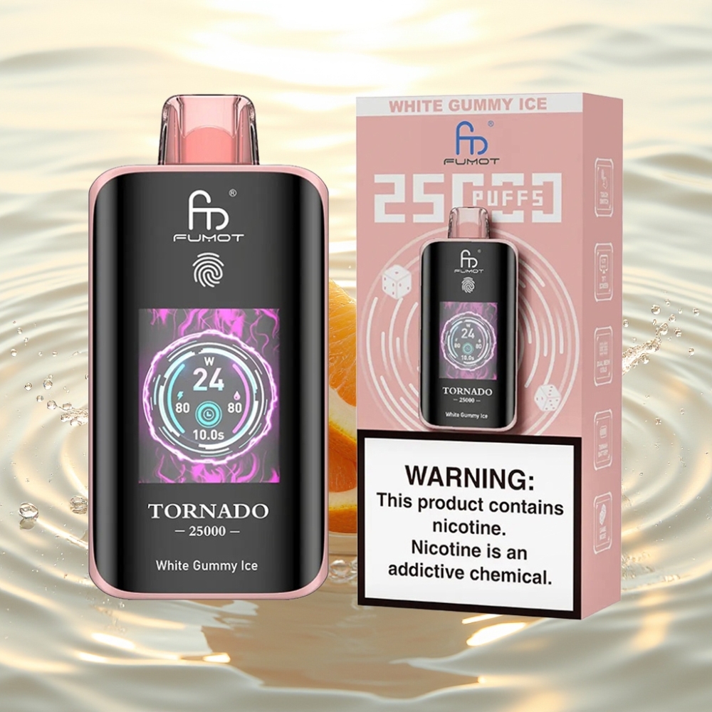 Fumot Tornado 25000 Puffs HD Screen 700mAh 20ml Λευκή Καραμέλα Πάγου
