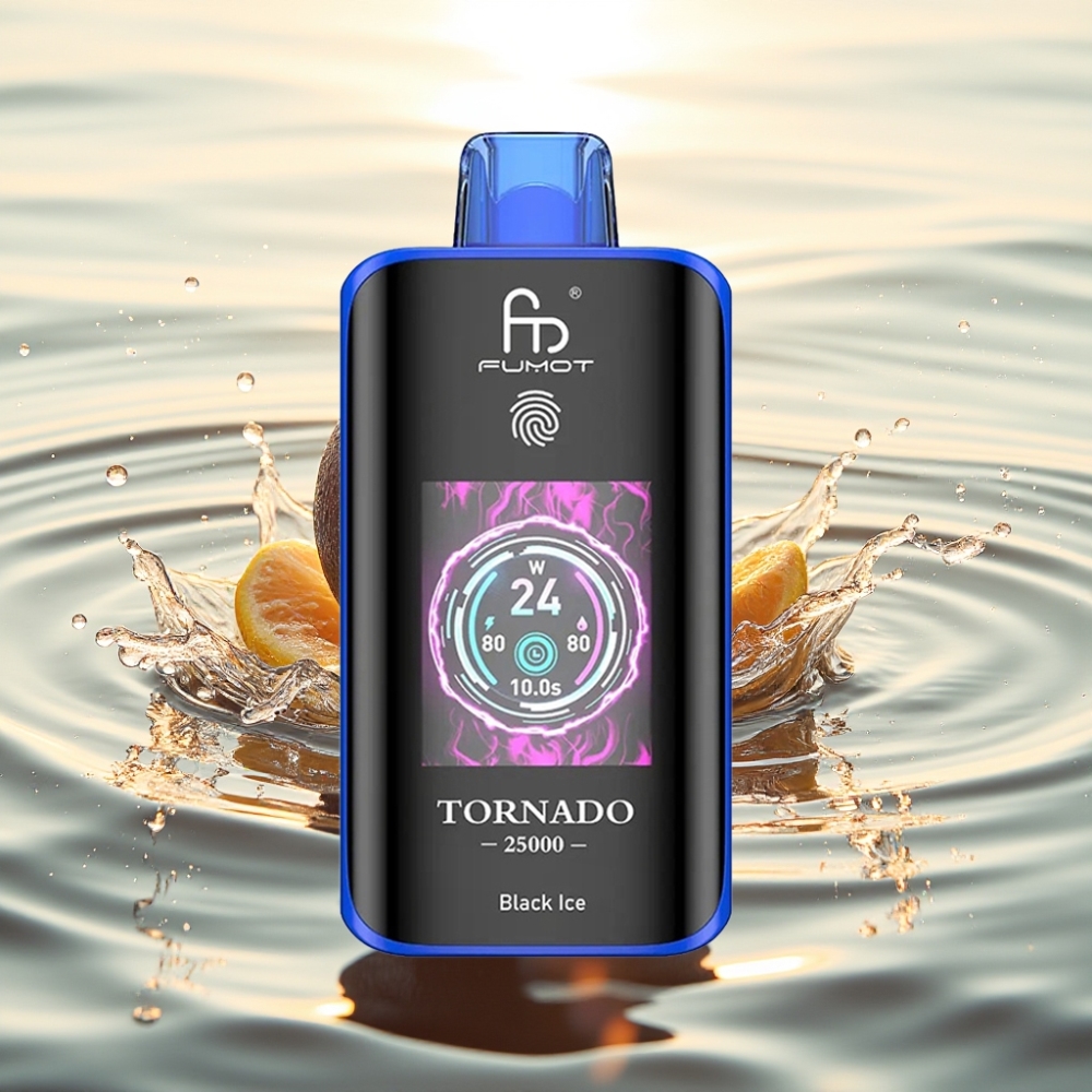Fumot Tornado 25000 Puffs HD Screen 700mAh 20ml Μαύρος Πάγος
