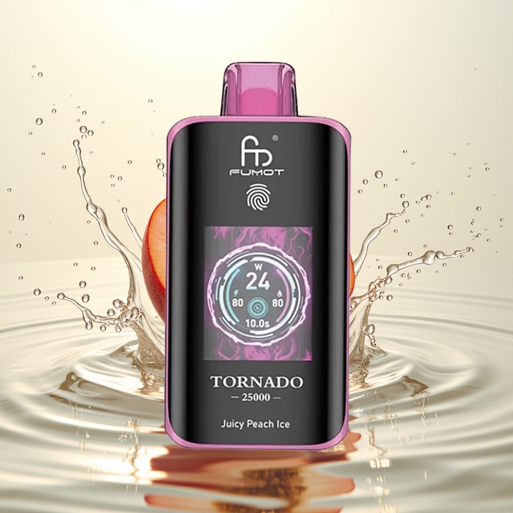 Fumot Tornado 25000 Puffs HD Screen 700mAh 20ml Juicy Peach Ice