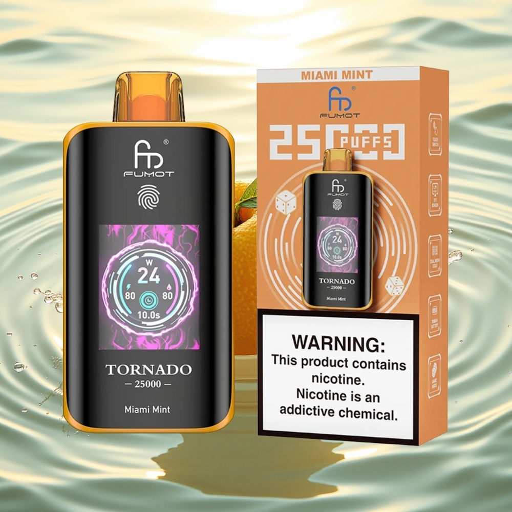 Fumot Tornado 25000 Puffs HD Screen 700mAh 20ml Miami Mint (Μαϊάμι Μέντα)