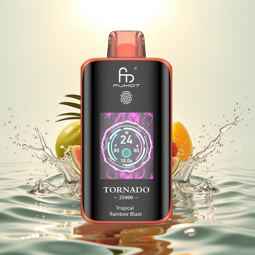 Fumot Tornado 25000 Puffs HD Screen 700mAh 20ml Tropical Rainbow Blast (Τροπική Ουράνια Έκρηξη)