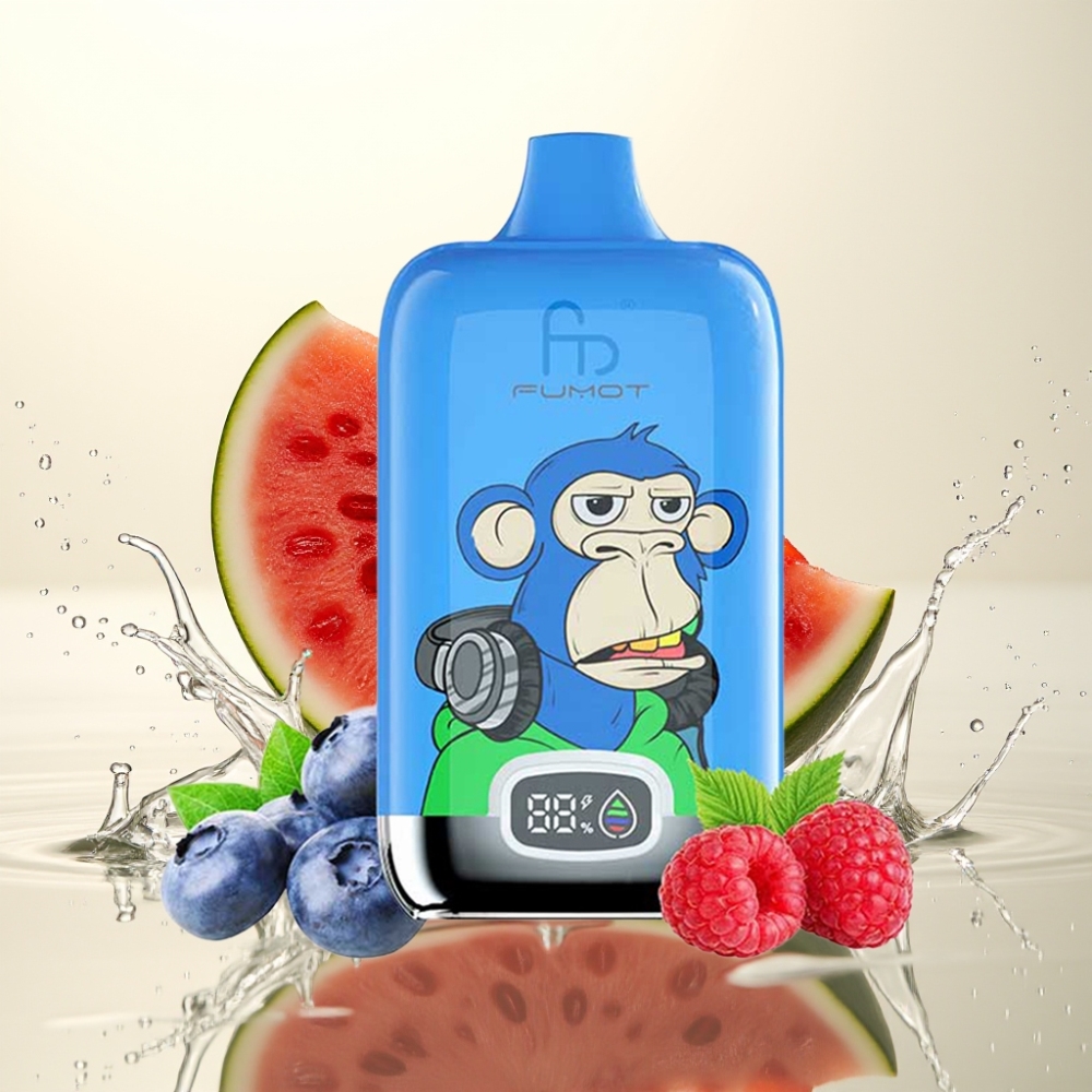Fumot Tornado Digital Box 12000 Puffs Φράουλα Καρπούζι 20ml Mesh 550mAh