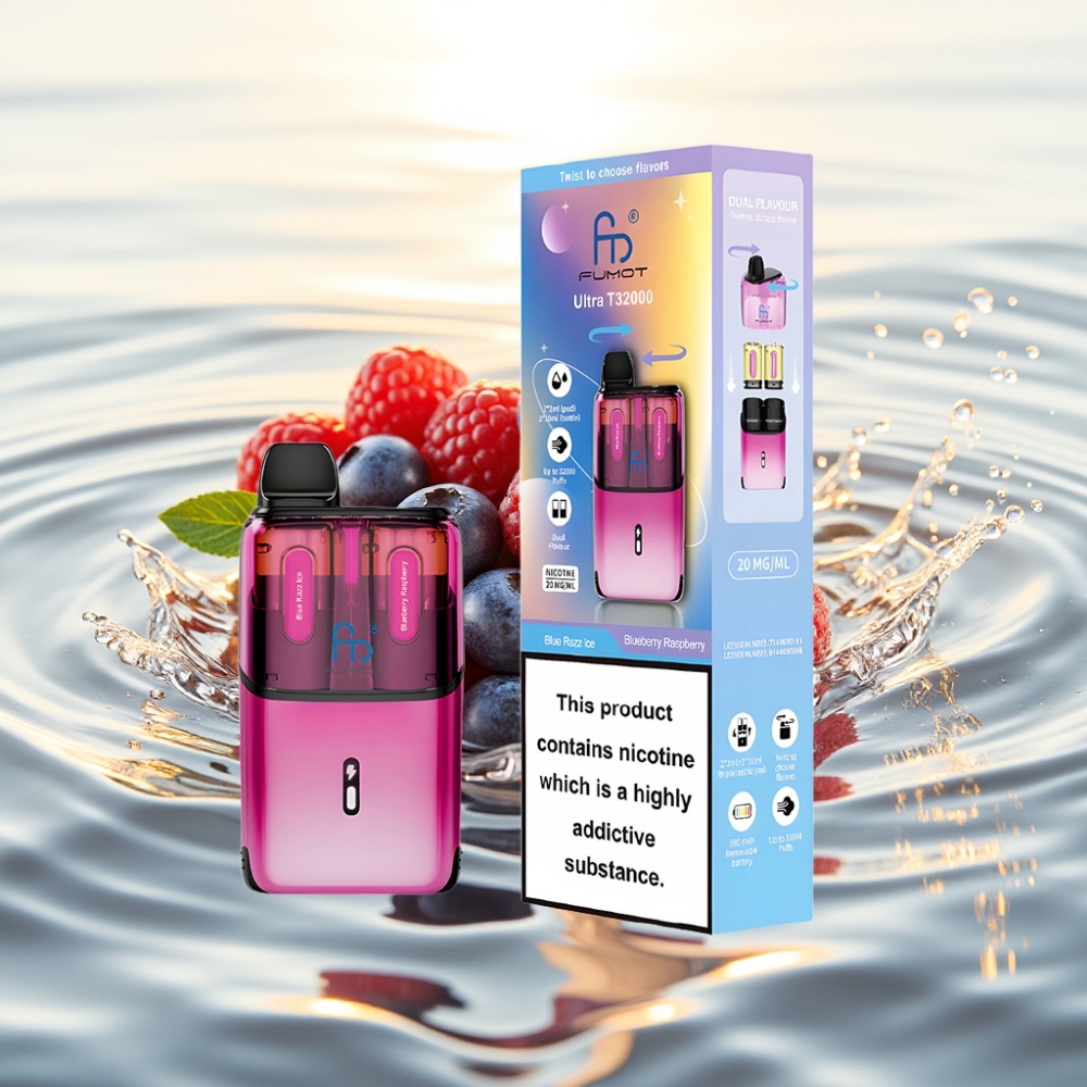 Fumot Ultra T32000 Puffs 24ml 800mAh Type-C Μπλε Βατόμουρο Πάγος