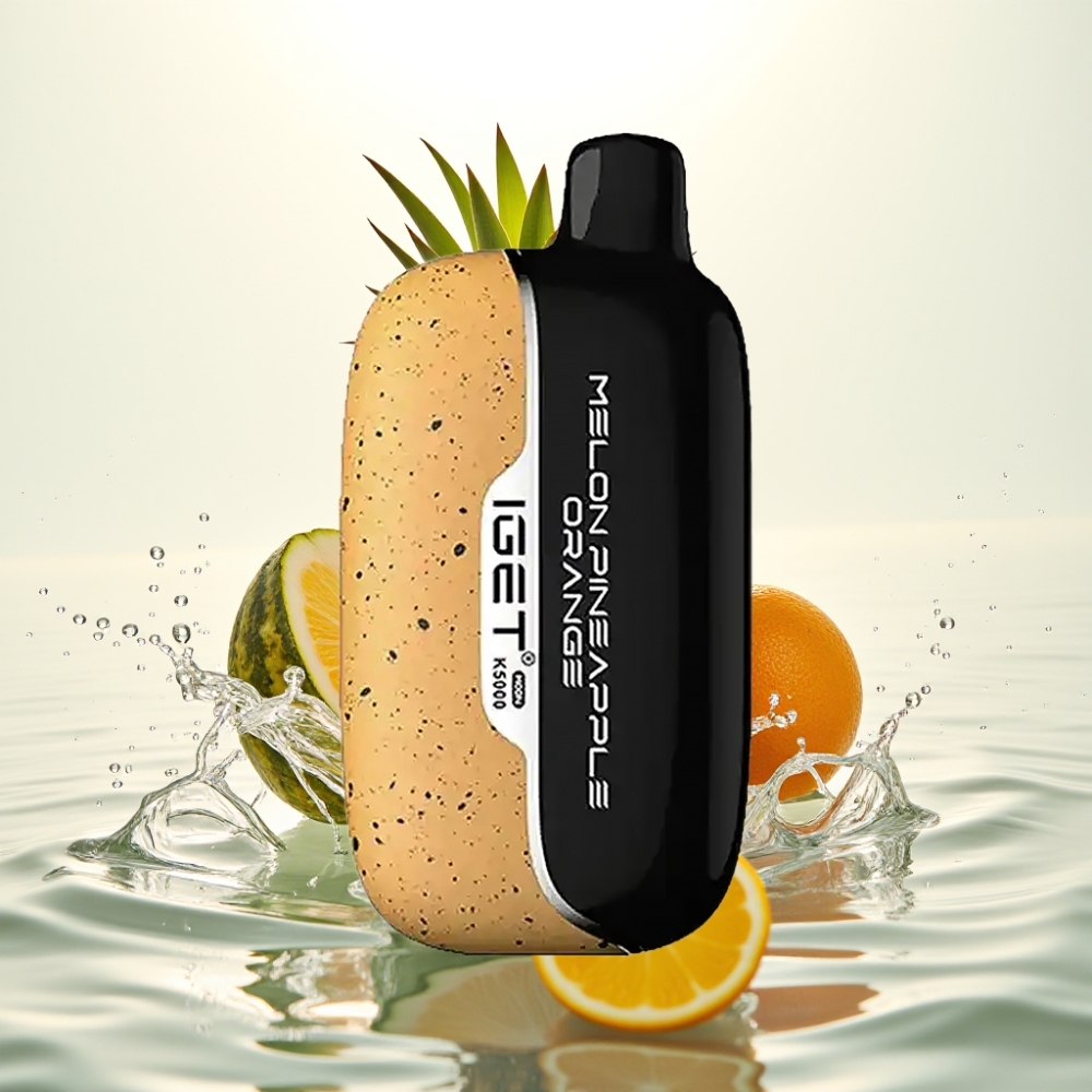 IGET Moon K5000 Puffs 81.5g PC 1.35Ω 49.5x25.3x99.4mm Πεπόνι Ανανάς Πορτοκάλι