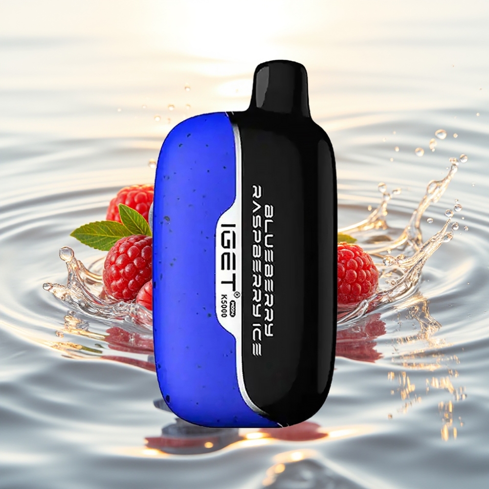 IGET Moon K5000 Puffs PC 1.35Ω 81.5g 49.5x25.3x99.4mm Βατόμουρο Μπλε μούρο Πάγος