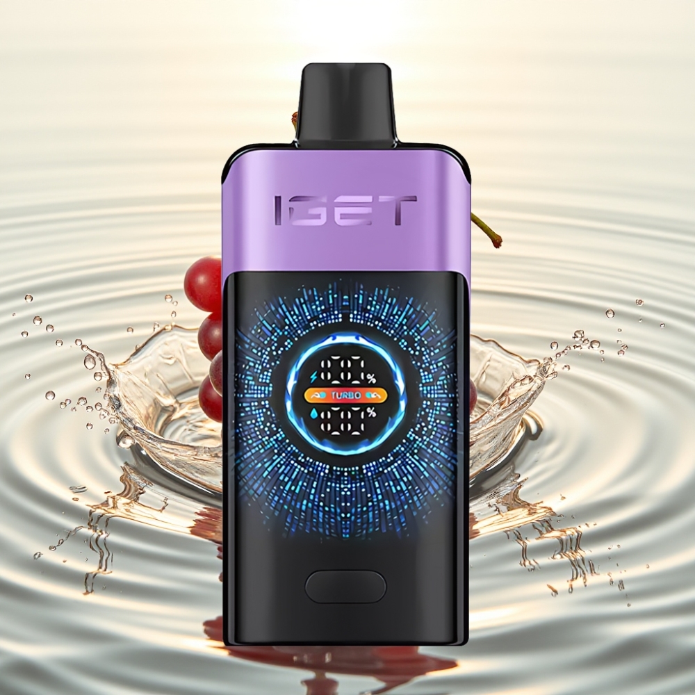 IGET ONE 12000 Puffs 2700mAh 0.6ohm Dual Mesh Κρύο Σταφύλι