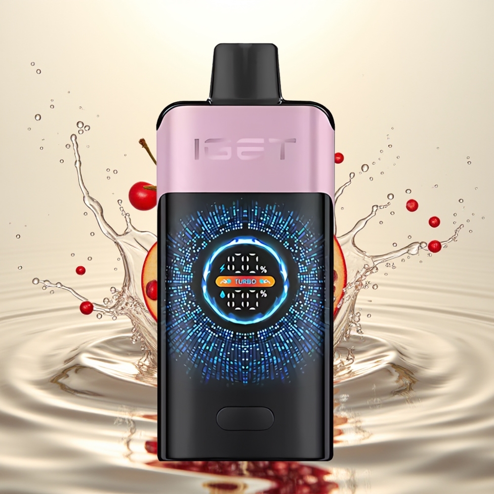 IGET ONE 12000 Puffs 2700mAh Dual Mesh Κεράσι Ρόδι
