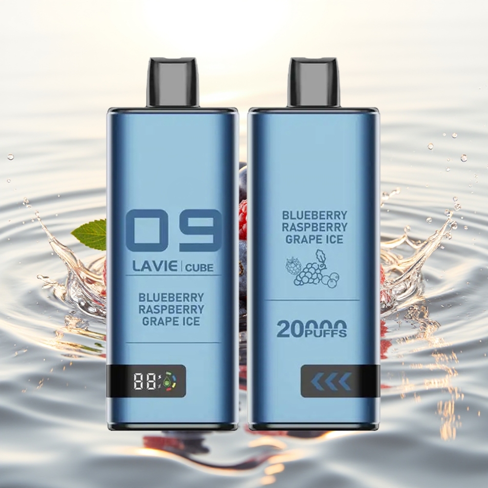 Lavie Cube 20000 Puffs 28ML 5% Type C Βατόμουρο Ροδάκινο Παγωμένο Σταφύλι