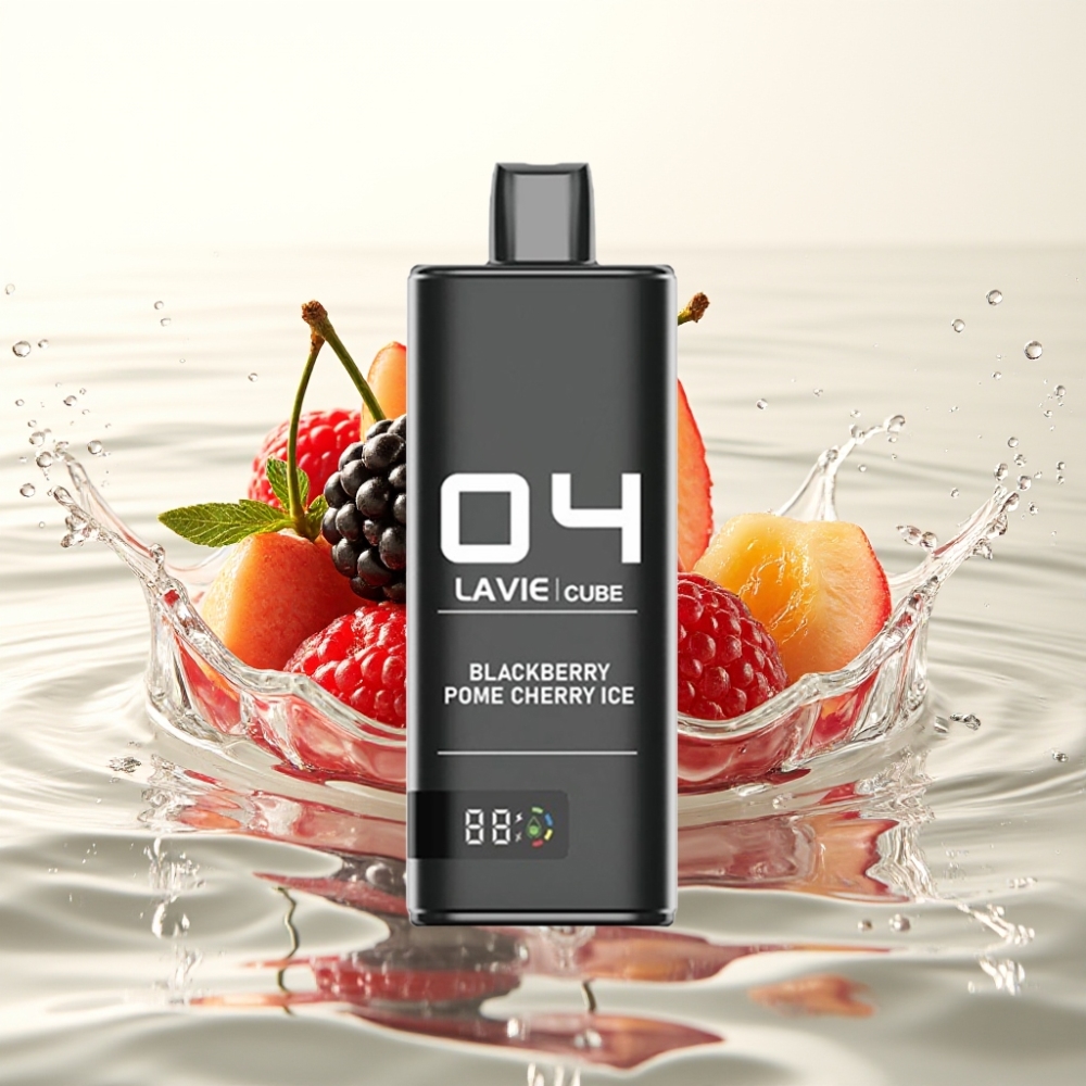 Lavie Cube 20000 Puffs 28ML 5% Type C Βατόμουρο Ρόδια Κεράσι Πάγος