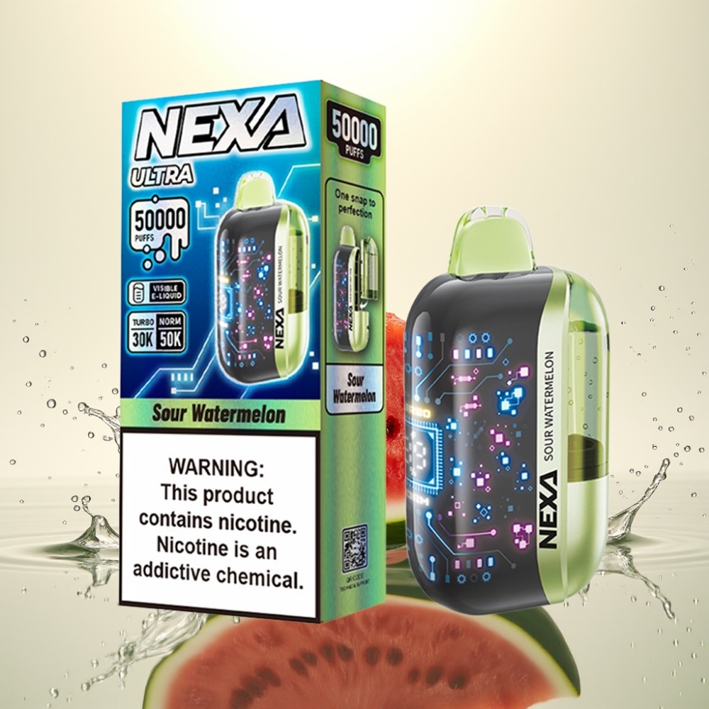 NEXA Ultra 50000 Πνοές 20ml 5% Οξύ Καρπούζι 0.9ohm Dual Mesh