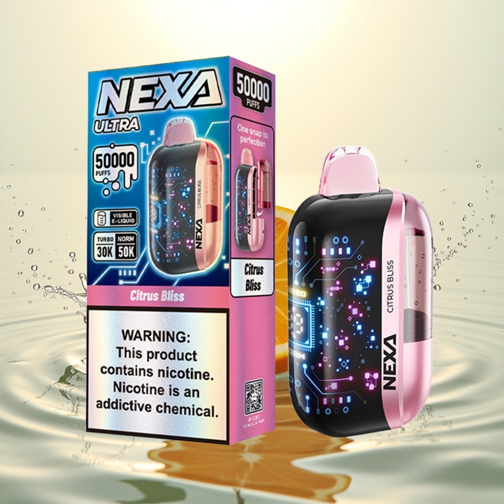 NEXA Ultra 50K 20ml 5% 0.9ohm Dual Mesh 3D Curved Screen Type-C Ευφορία Εσπεριδοειδών