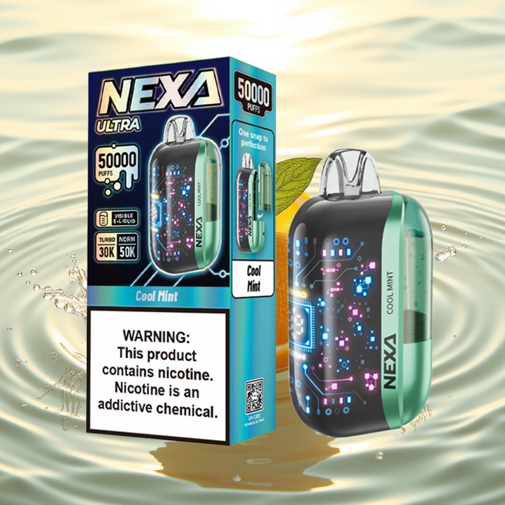 NEXA Ultra 50K Απαραίτητο Ατμιστήριο 20ml 800mAh 5% Νικοτίνη 0.9ohm Διπλό Πλέγμα Ψυκτική Μέντα