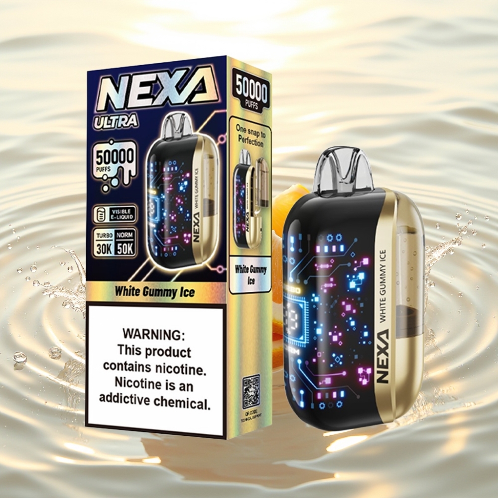 NEXA Ultra 50K 50000 Puffs 20ml 5% 0.9Ω Δίκοιλος Λευκή Ζαχαρωτή Σταγόνα
