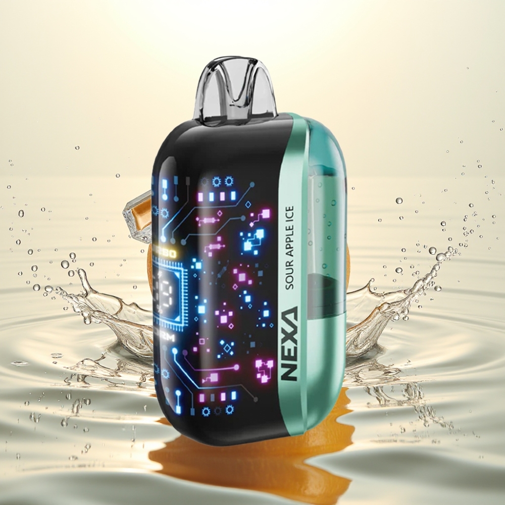 NEXA Ultra 50K Disposable Vape 20ml 800mAh 5% Νικοτίνη Ξινή Μήλο Πάγος 0.9ohm Dual Mesh