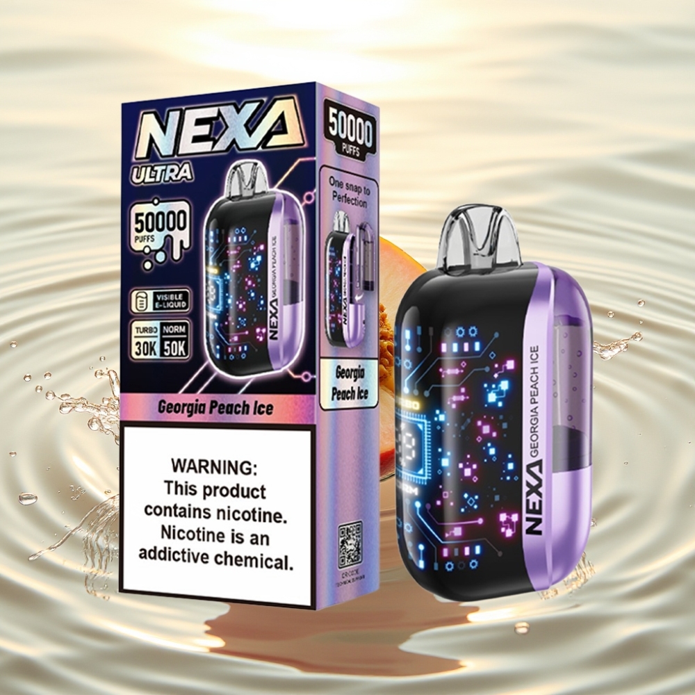 NEXA Ultra 50K Απορριπτέο Vape 50000 Puffs 20ml 5% Νικοτίνη Γεωργία Ροδάκινο Πάγο