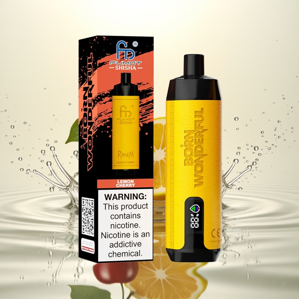 RandM Fumot Shisha 10000 Puffs 18ml Lemon-Cherry (Λεμόνι-Κεράσι) 850mAh Type-C