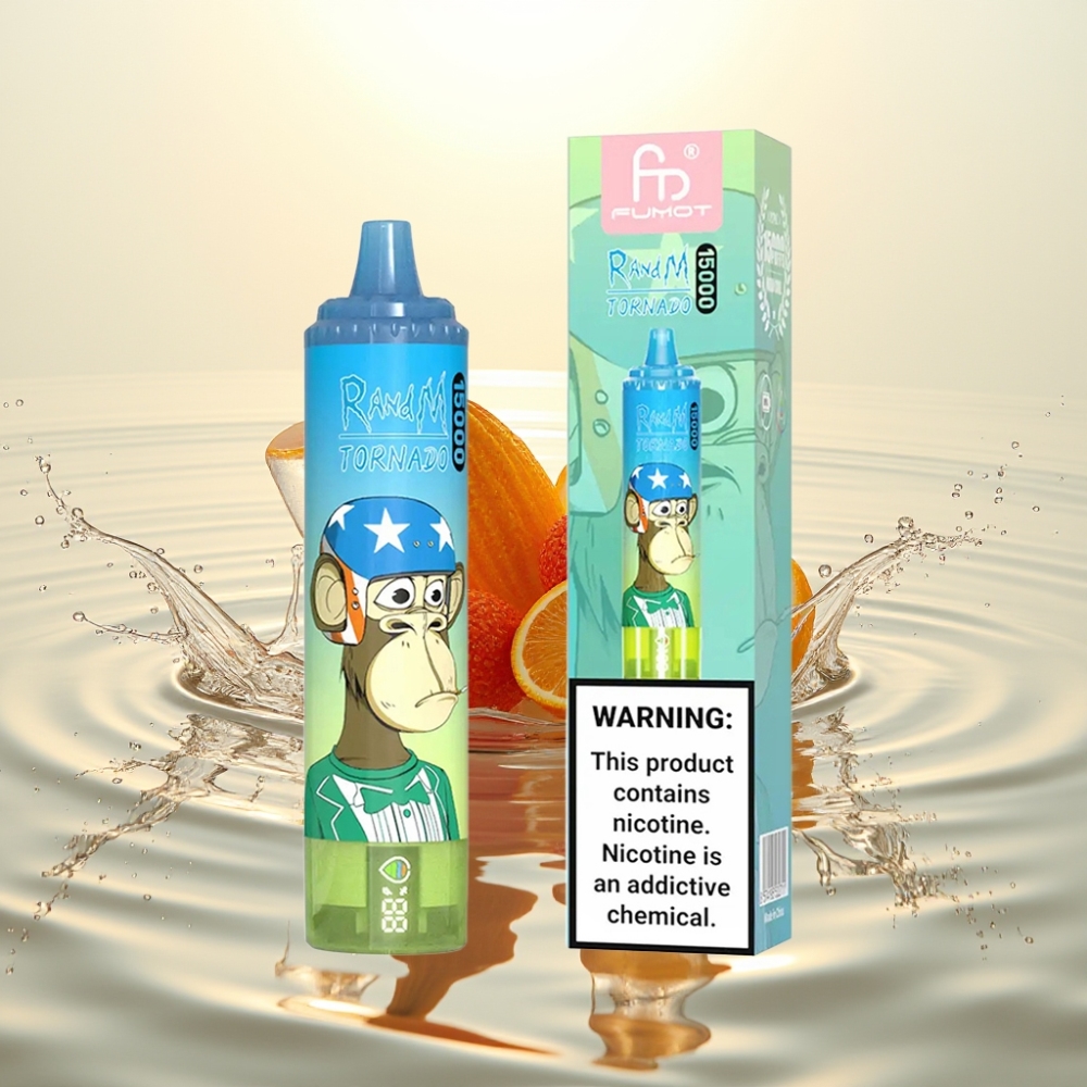 Fumot RandM Tornado 15000 Puffs 25ml 850mAh Mesh 0.9Ω Type-C LCD Arctoú Bear