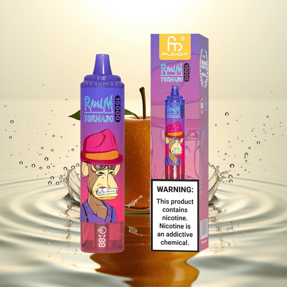 Fumot RandM Tornado 15000 Puffs 25ml 850mAh Mesh 0.9Ω Type-C Sour Apple (Ξινή Μήλο)