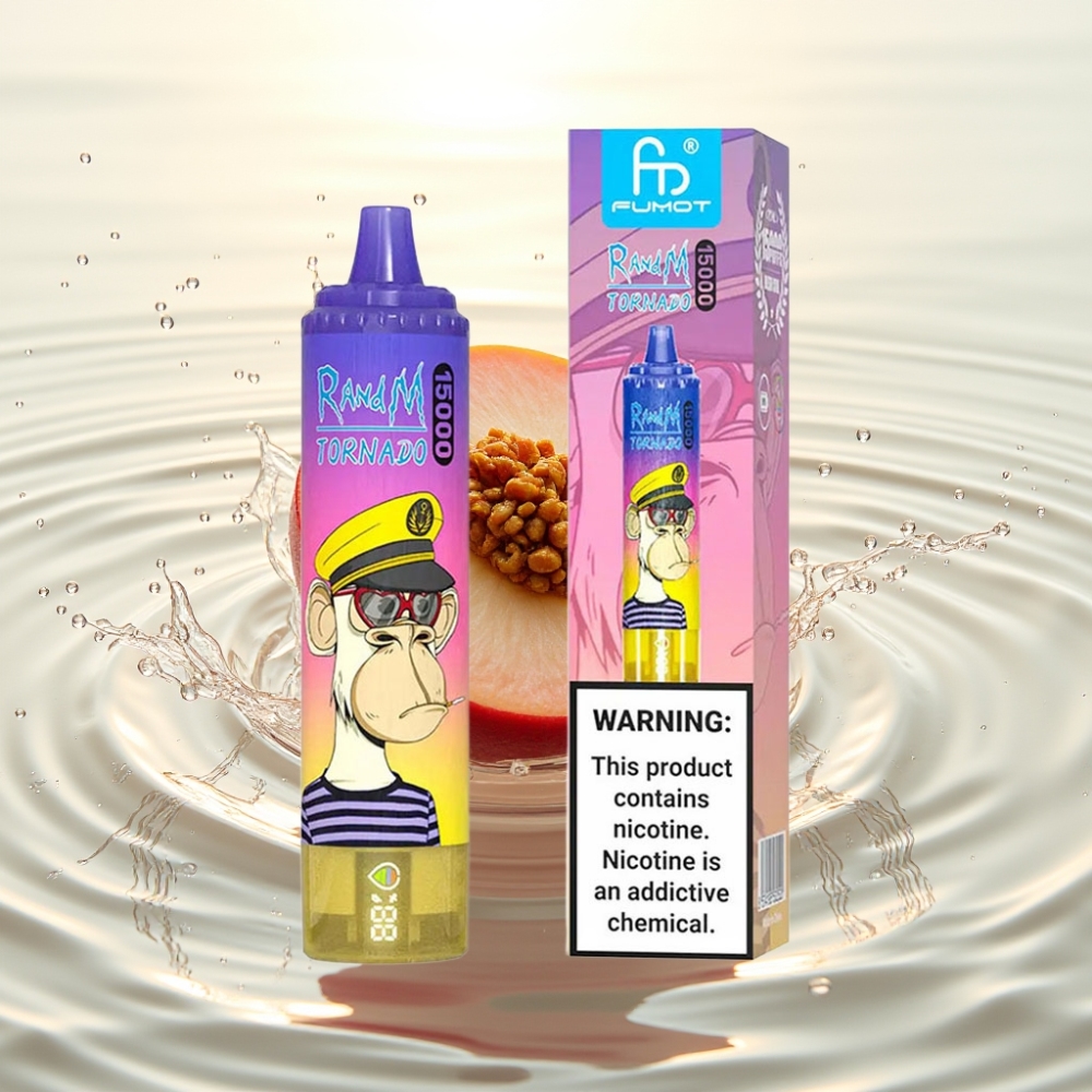 Fumot RandM Tornado 15000 Puffs 25ml 850mAh Mesh Ροδάκινο Μύρτιλο Καραμέλα