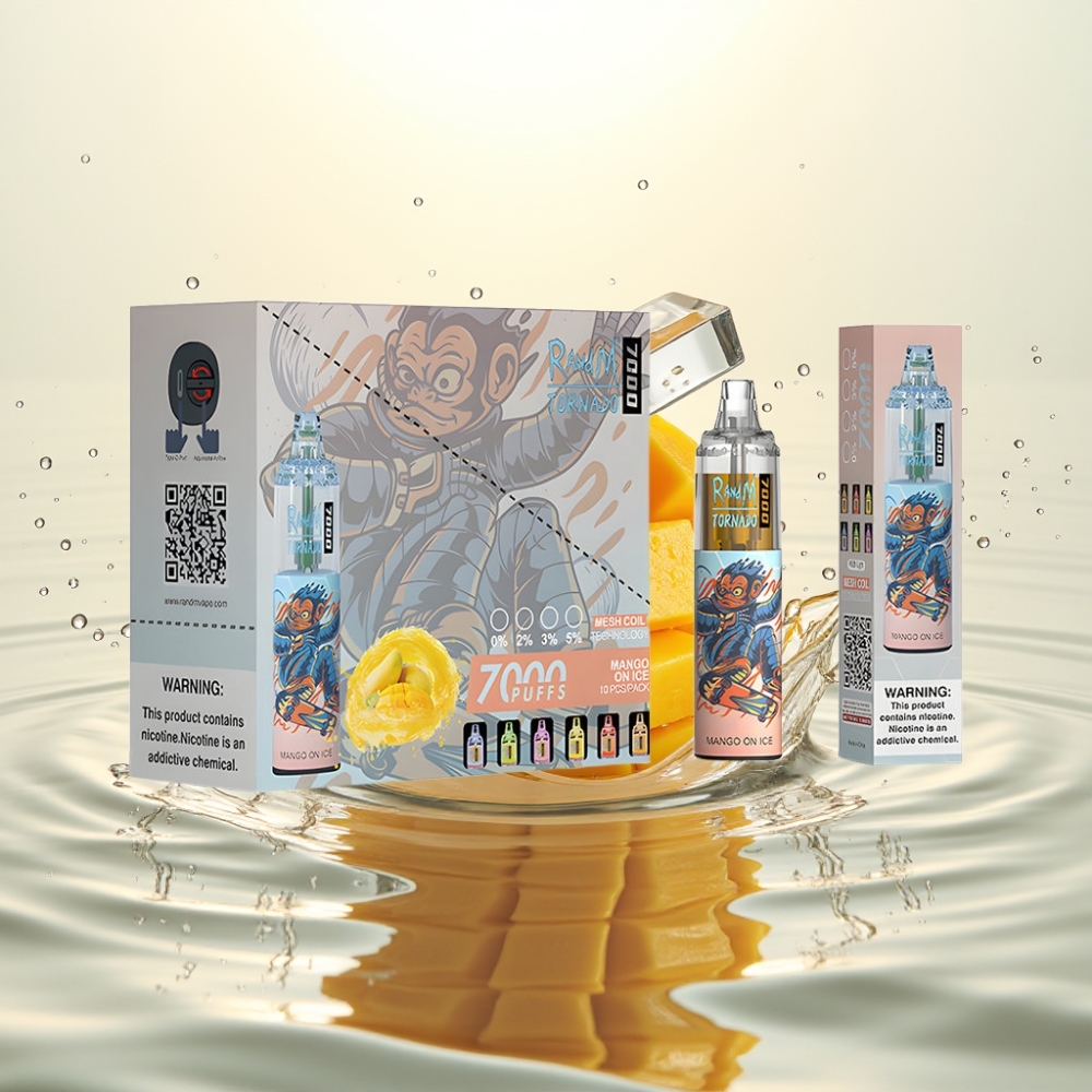 Fumot Tornado 7000 Puffs 14ML 850MAH Mesh Mango On Ice (Μάνγκο Παγωμένο)