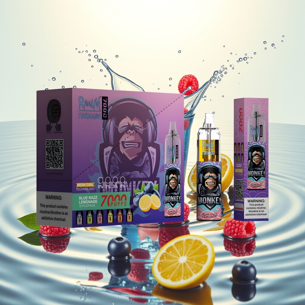 Fumot Tornado 7000 Puffs 14ML 850MAH Mesh Type-C RGB Αιθέρια Ρασ Λεμονάδα