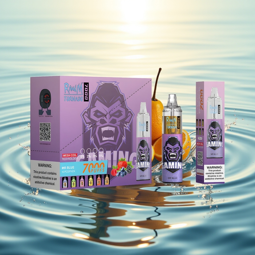 Fumot Tornado 7000 Puffs 14ML 850MAH Mesh Type-C RGB Air-Adjustable Dr. Blue (Δρ. Μπλε)