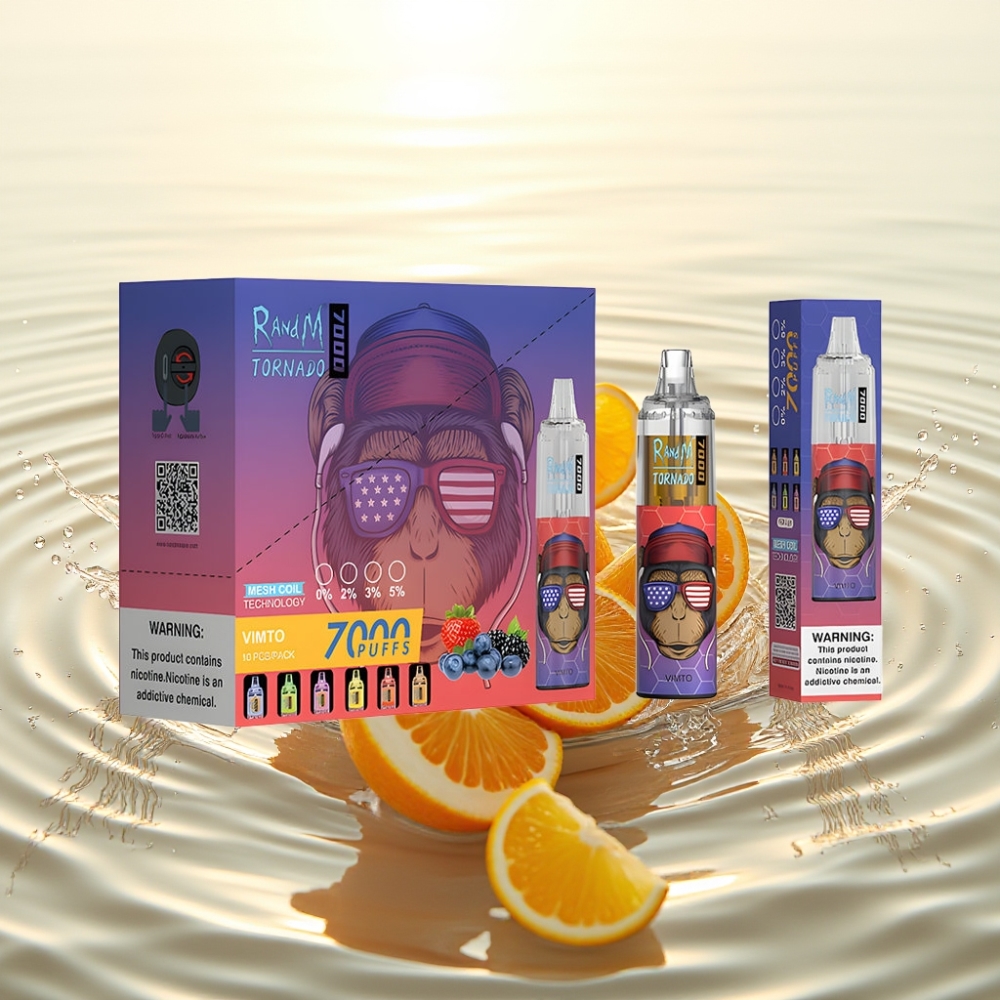 Fumot Tornado 7000 Puffs 14ML 850MAH Mesh Type-C RGB Vimto (Βίμτο) Air-Adjustable