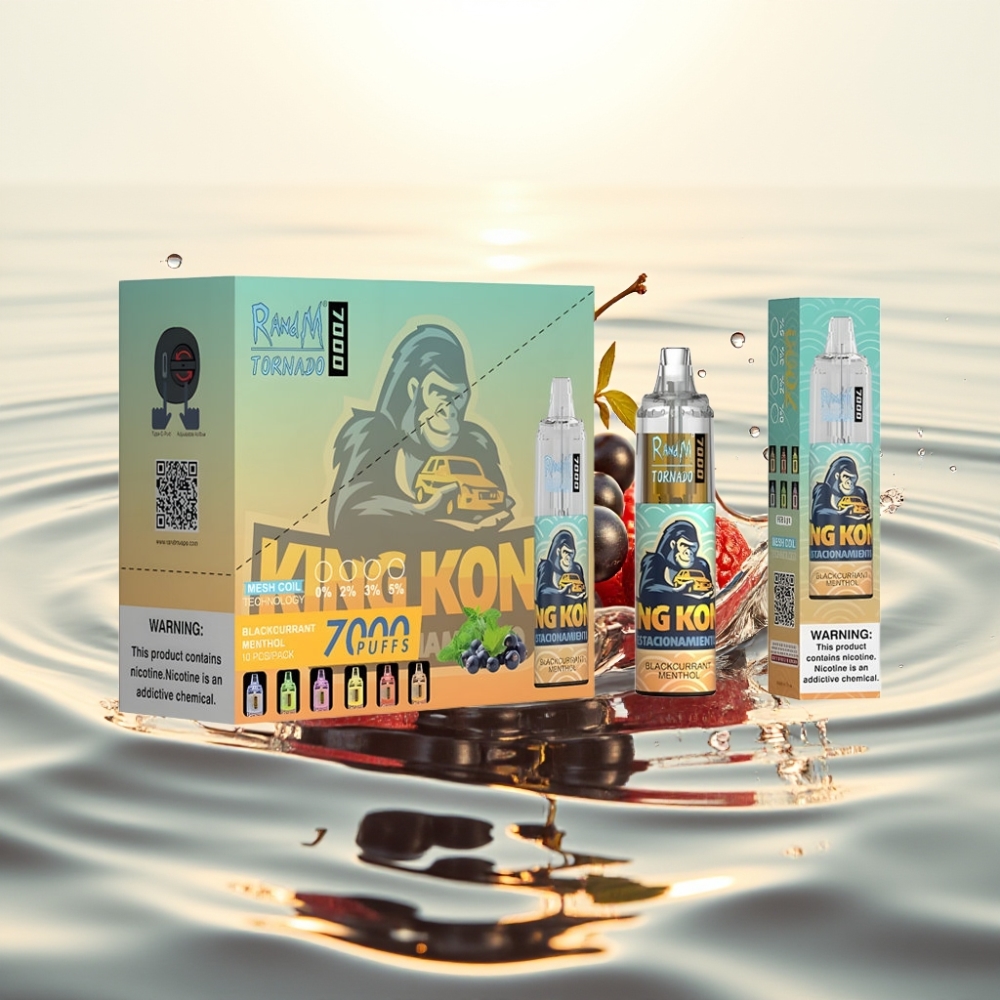 Fumot Tornado 7000 Puffs 14ML Mesh Type-C RGB Blackcurrant Menthol (Μαυροκουμπού Menthol)